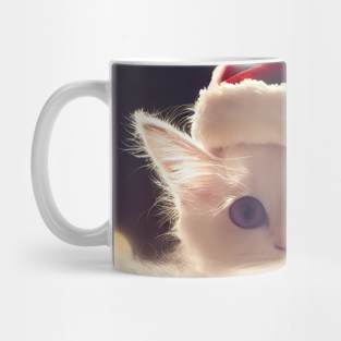 Cute Christmas cat says Mug